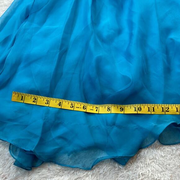 Dave and Johnny Laura Ryner chiffon, and rhinestone cocktail party maxi dress 10 - Picture 8 of 9